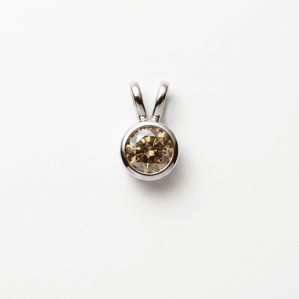 The Luna — Pendant Necklace, Natural Cognac